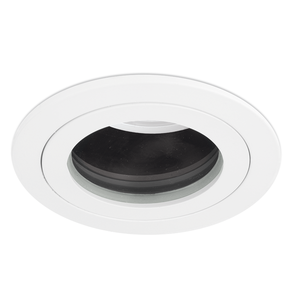 Aurora Fixed Black Baffled IP65 EDLM™ Downlight - Matt White