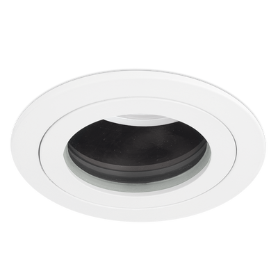 Aurora Fixed Black Baffled IP65 EDLM™ Downlight - Matt White