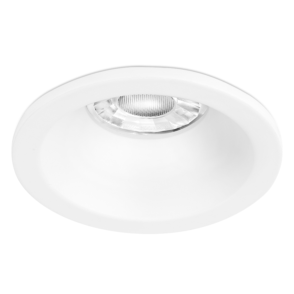 Aurora Fixed White Baffled IP65 EDLM™ Downlight - Matt White