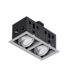 Aurora Adjustable EDLM™ Twin Multiple Downlight - Satin Silver