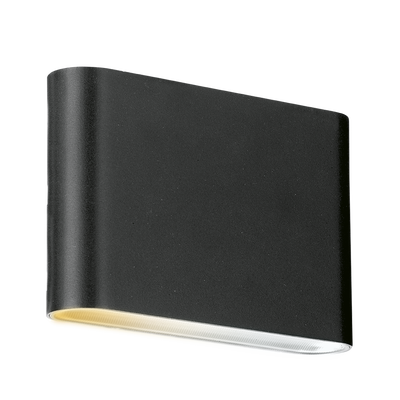 Aurora IP65 Up/Down WallE™CS 6W Upto 650lm 2700K/3000K/4000K Wall Light - Black