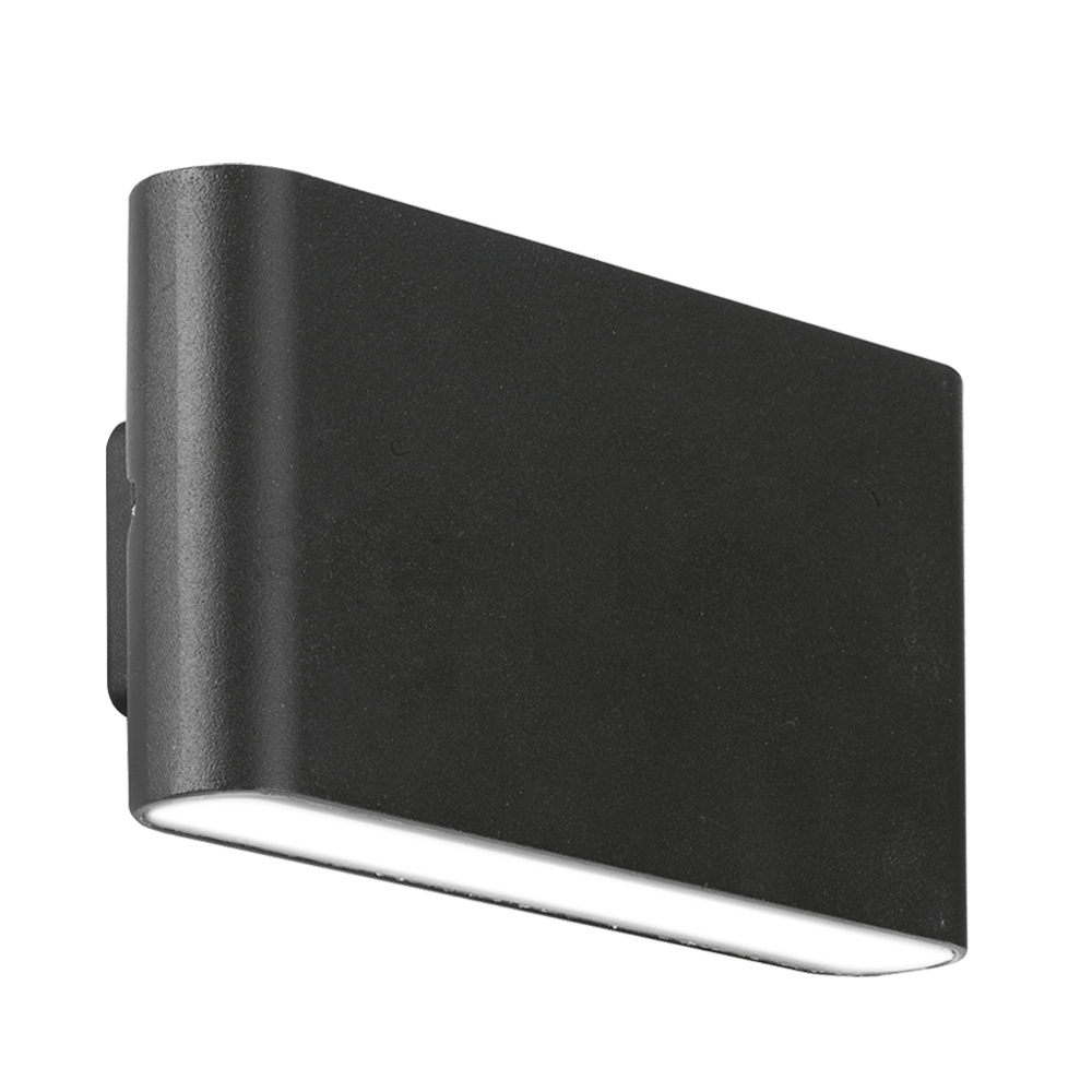 Aurora IP65 Up/Down WallE™ 12W 550lm 4000K Wall Light - Black