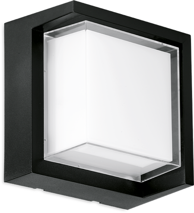 Enlite 10W Upto 900lm 3000K/4000K/6500K Square Cowl Coastal Wall Light