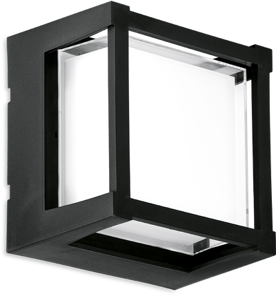 Enlite 10W Upto 1050lm 3000K/4000K/6500K Cubed Cowl Coastal Wall Light