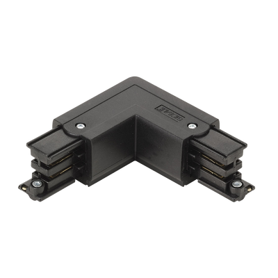 16A 250V Global Three Circuit Track L Connector Inside Feed Black