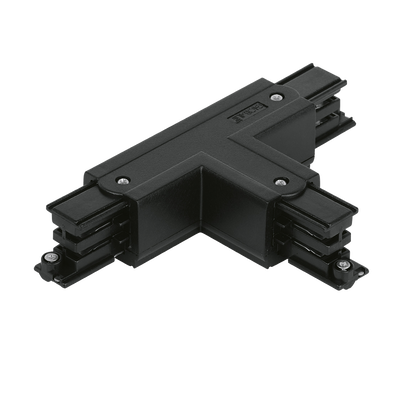 16A 250V Global Three Circuit Track T Connector Outside Right Black