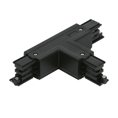 16A 250V Global Three Circuit Track T Connector Inside Left Black