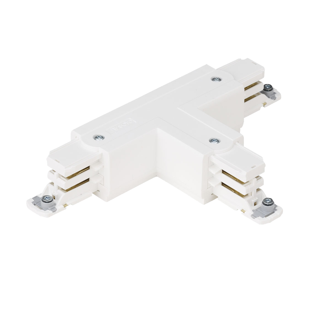 16A 250V Global Three Circuit Track T Connector Inside Left White
