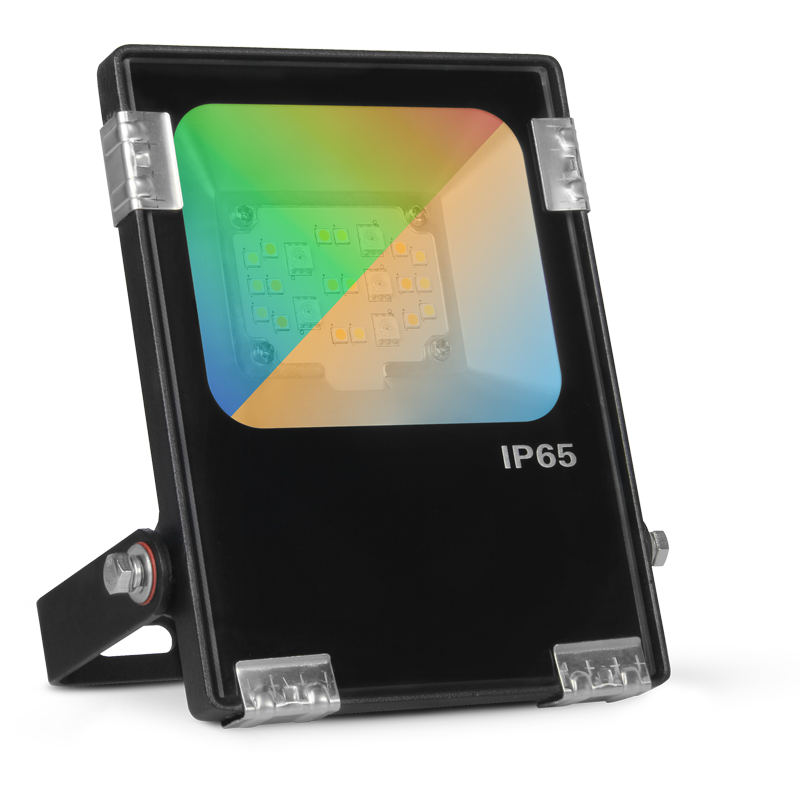 230V 50W LED IP65 Floodlight Black RGB+W 2700-6500K