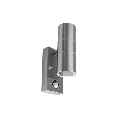 230V 2x GU10 IP44 Stainless Steel 316L Two Way Wall Light