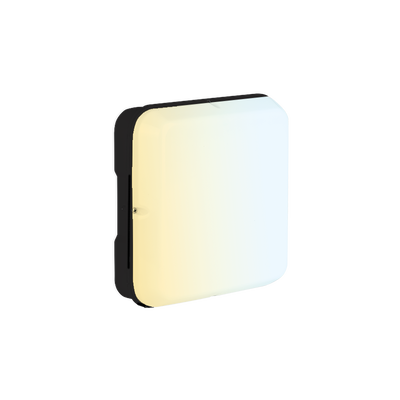 230V 10/15/20W LED IP65 Square Bulkhead Black 3000/4000/6500K