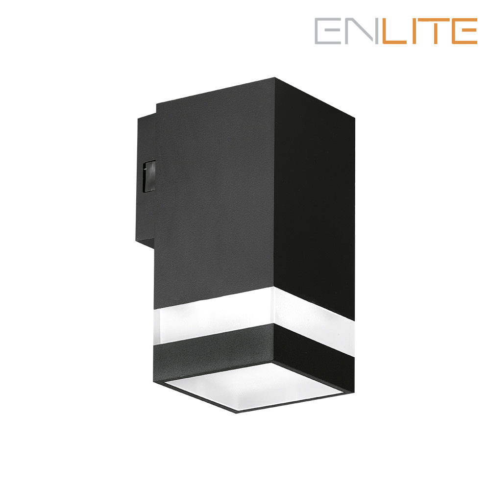 Enlite 5W Upto 440lm 3000K/4000K/6500K Up or Down Squared Coastal Wall Light with Decorative Trim – Image 2 of 2