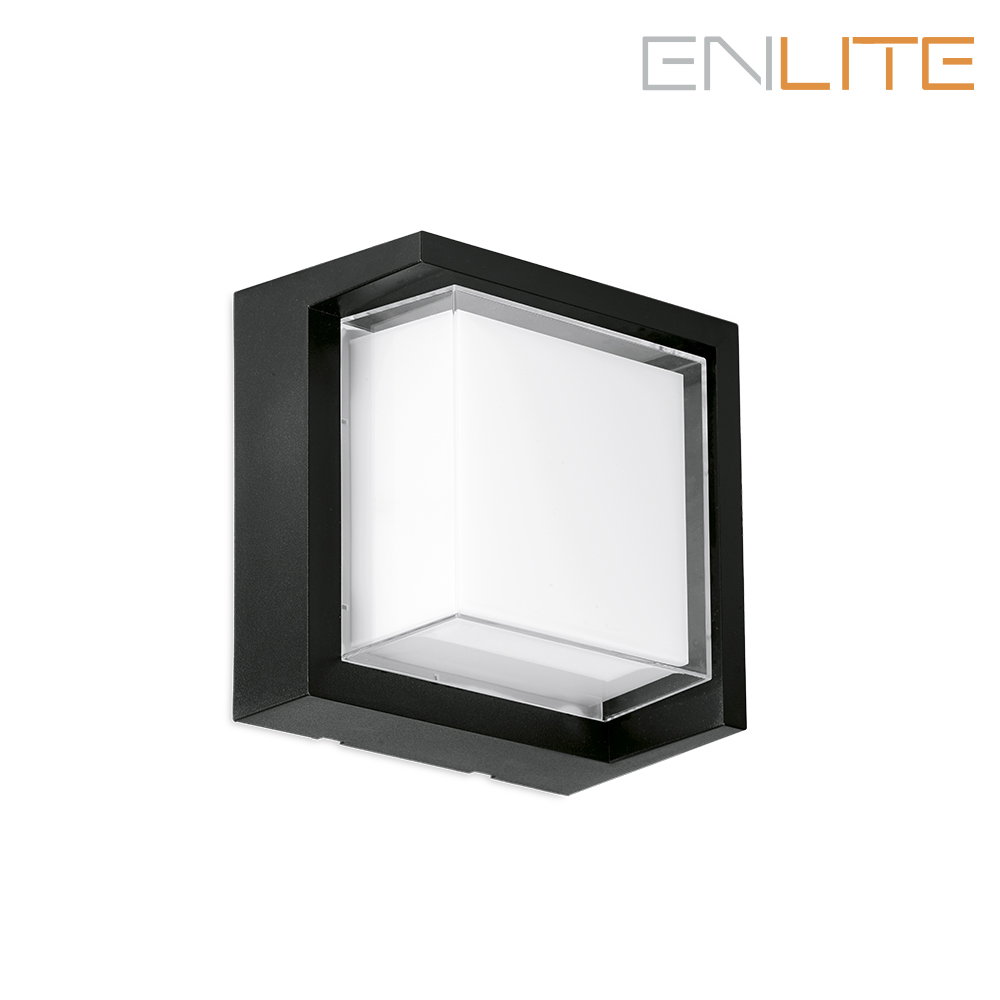 Enlite 10W Upto 900lm 3000K/4000K/6500K Square Cowl Coastal Wall Light – Image 2 of 2