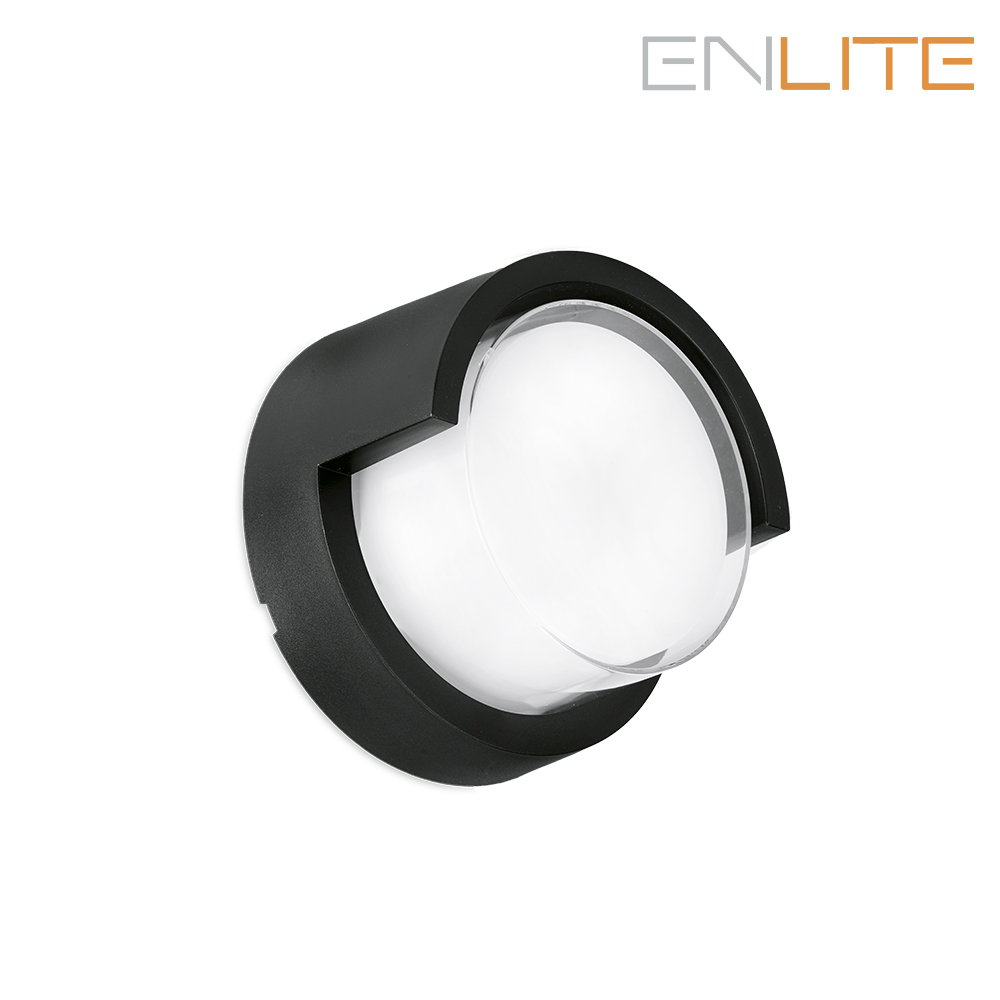Enlite 10W Upto 900lm 3000K/4000K/6500K Round Cowl Coastal Wall Light – Image 2 of 2