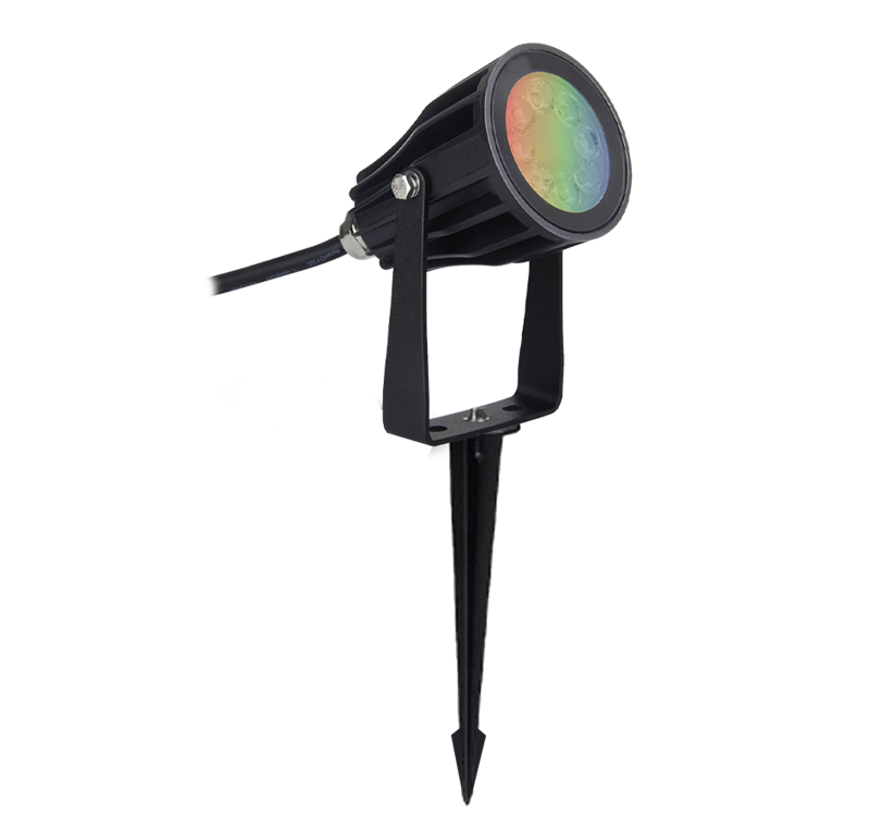 230V 6W LED IP65 Spike/Surface Spot Light Black RGB+W 2700-6500K – Image 3 of 3