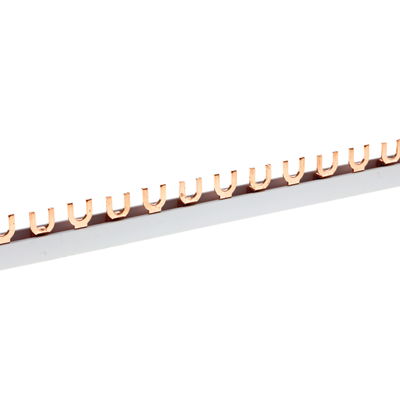 2 pole, 63A 1.5mm 1 metre forked busbar