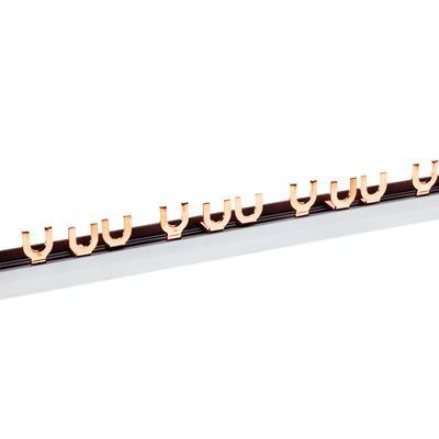 3 pole, 63A 1.5mm 1 metre forked busbar