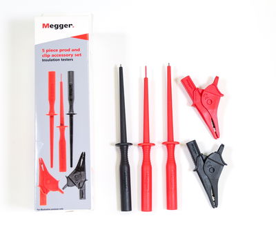 5 PIECE PROBE &CLIP SET RD/BK (BOXED)