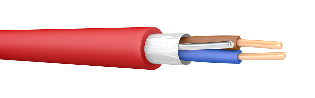 FP200 2x1.5 500m Reel Red Fire Resistant Cable. BS 7629-1. 300/500 V