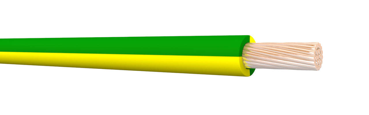 6491X 1x10 50m Reel Grn/Ylw PVC Single Core Conduit Wire. BS EN 50525-2-31. 450/750 V
