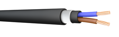 BS6724 2x95 Cut Black OHLS® Copper Conductor Armoured Cable. BS 6724. 600/1000 V