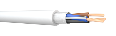 FP200 3x4.0 100m Reel White Fire Resistant Cable. BS 7629-1. 300/500 V