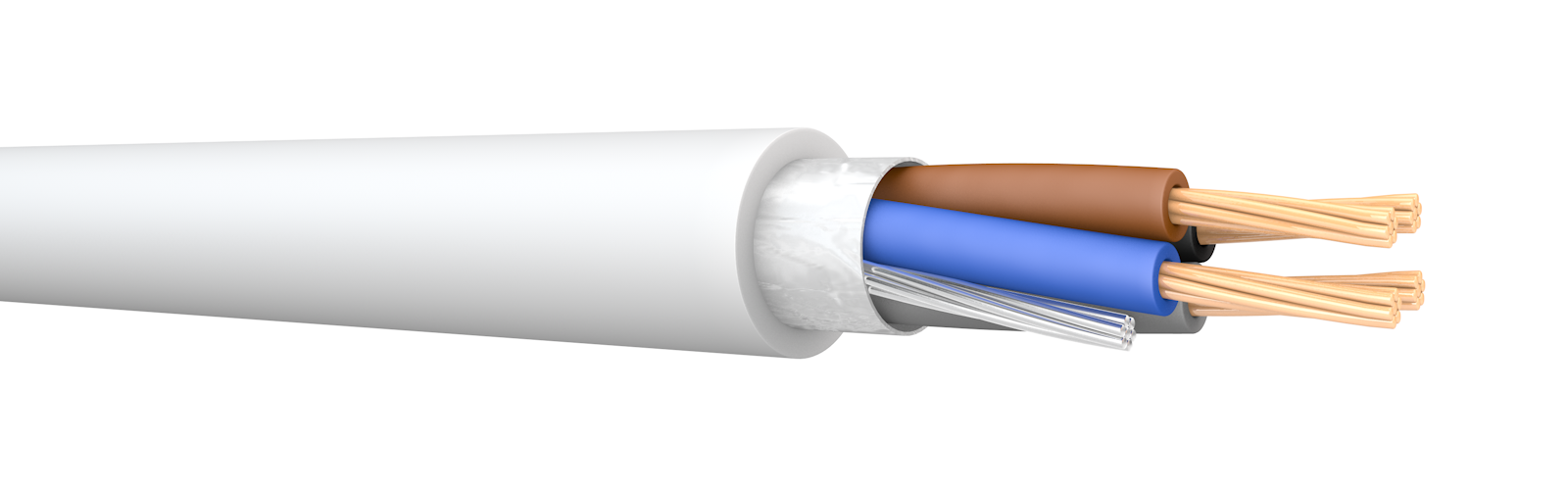 LSX 4x2.5 100m Reel White LSOH® Screened Wiring Cable. BS 8436. 300/500 V