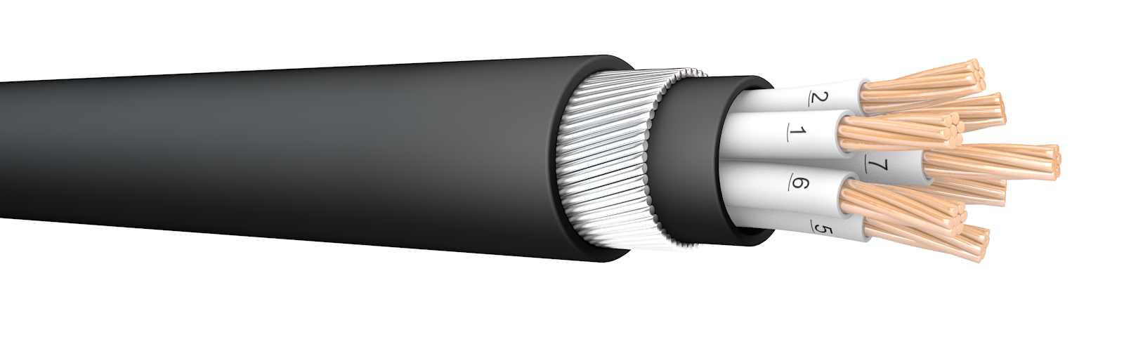 BS5467 27x1.5 Cut Black PVC Copper Conductor Armoured Cable. BS 5467. 600/1000 V