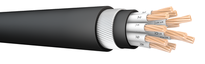 BS5467 12x1.5 Cut Black PVC Copper Conductor Armoured Cable. BS 5467. 600/1000 V
