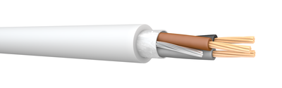 LSX 3x1.5 100m Reel White LSOH® Screened Wiring Cable. BS 8436. 300/500 V