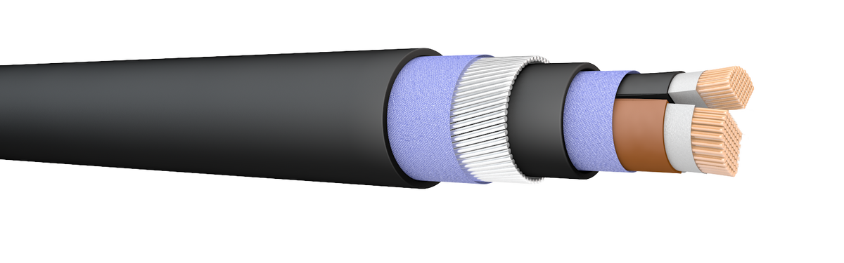 720 Cable FTP120 2x120 Cut Black Fire Resistant Armoured Power Cable. BS 7846 ...