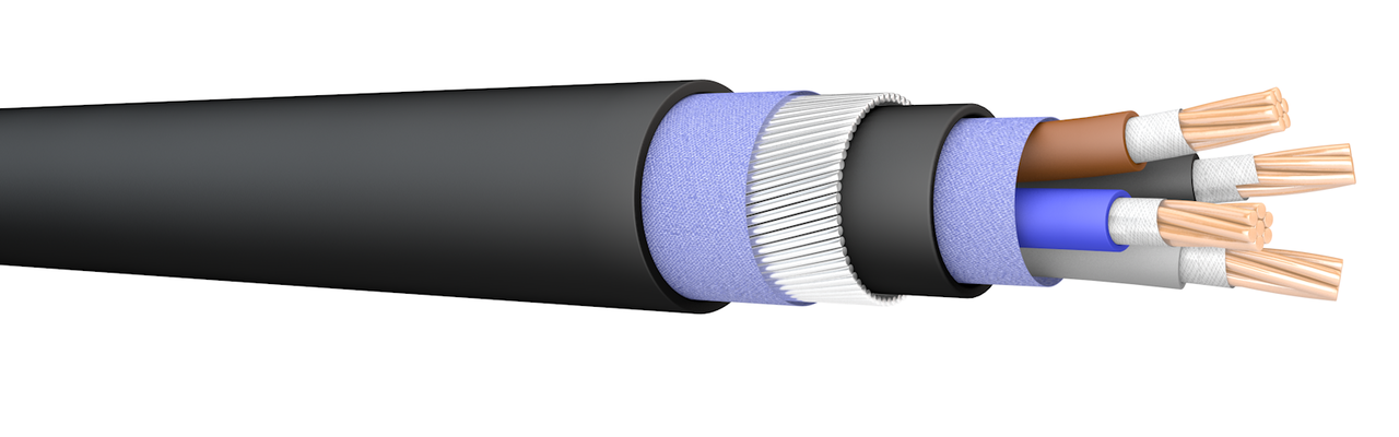 FP600 4x6.0 Cut Black Export Fire Resistant Armoured Power Cable. BS 7846-F120. 600/1000 V