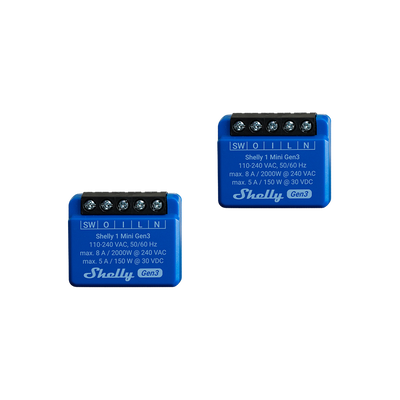 Shelly 1 Mini Gen3 x2