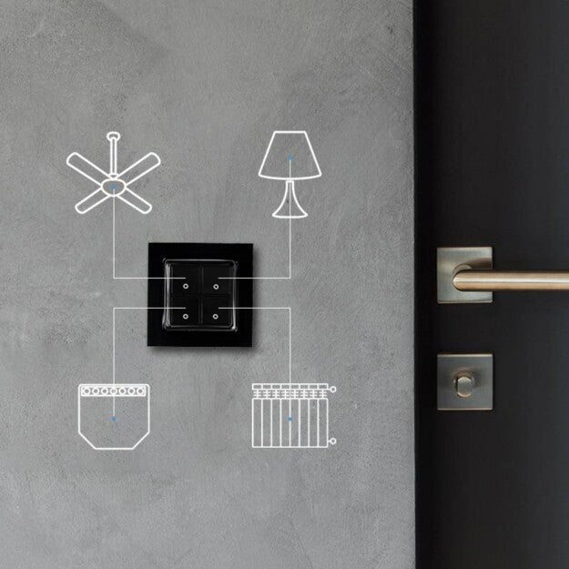 Shelly Wall Switch with 4 Buttons Black – Image 3 of 4