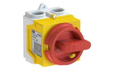 20A 4 pole Red/Yell enclosed switch