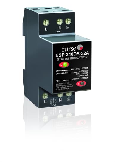 Protector rated 32A or less with rem contact for single phase supp 90-150V