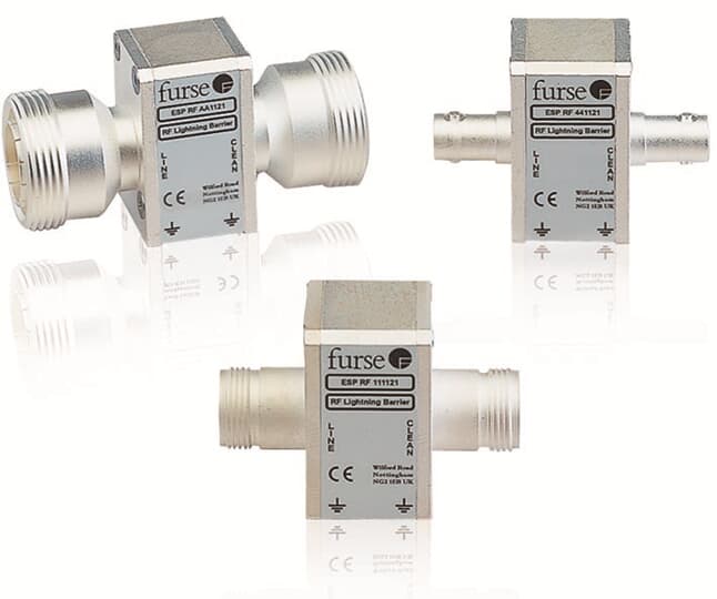 GDT-based protector with N female connectors for coaxial RF lines