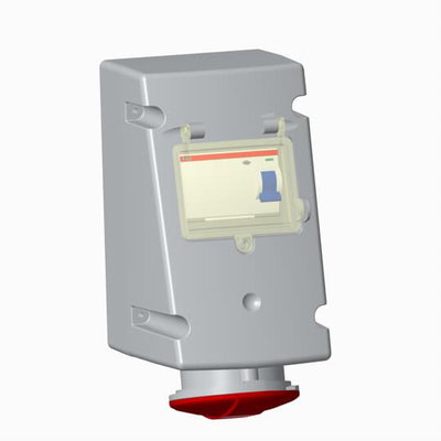 3P+N+E outl., 32A, 415V w/ 40A RCD, IP44