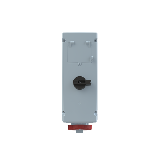 Red 3PN+E switched skt outlet,16A 400V
