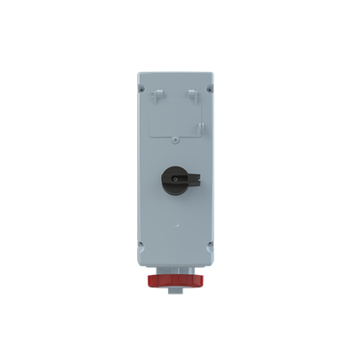 Red 3P+E switched socket outlet,32A 400V