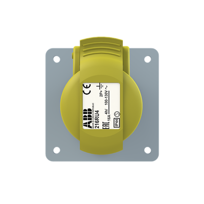 2P+E Panel Out, 16A, 110V, yell 4h, IP44