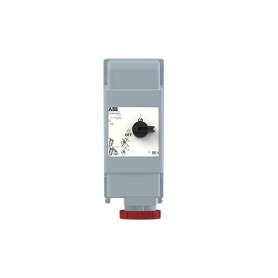 Red IP67 3PN+E switch interlock skt,125A