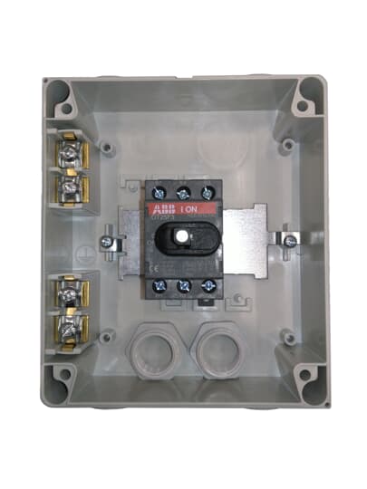 9KW 3P IP65 PLASTIC ENC. GRY