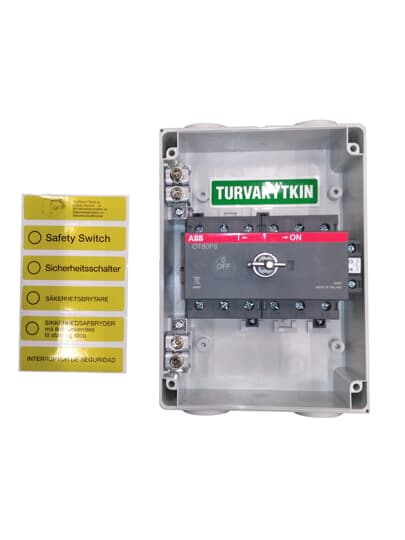 6P 22kW Plstc Enc Sw w/ mtrc knckts IP65