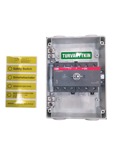 6P 22kW Plstc Enc Sw w/ mtrc knckts IP65