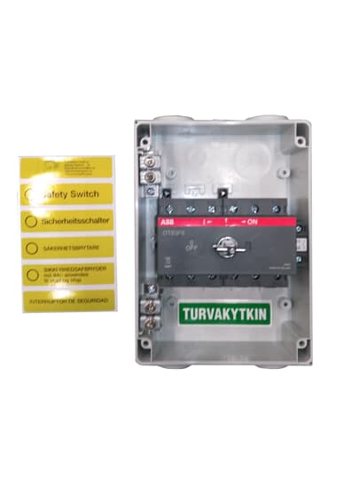 6P 15kW Plstc Enc Sw w/ mtrc knckts IP65