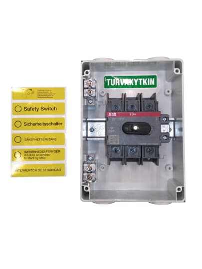 63A, 3 pole plastic safety switch