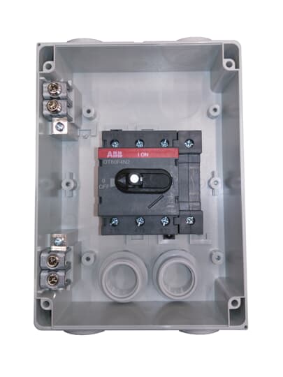 63A (AC23) 4P Plstc Enc/Sw w/o knkt IP65