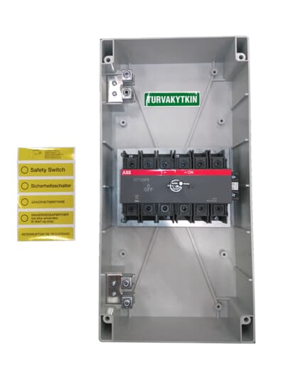 6P 45kW Plstc Enc Sw w/ R/Y hndl IP65