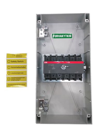 6P 45kW Plstc Enc Sw w/ R/Y hndl IP65
